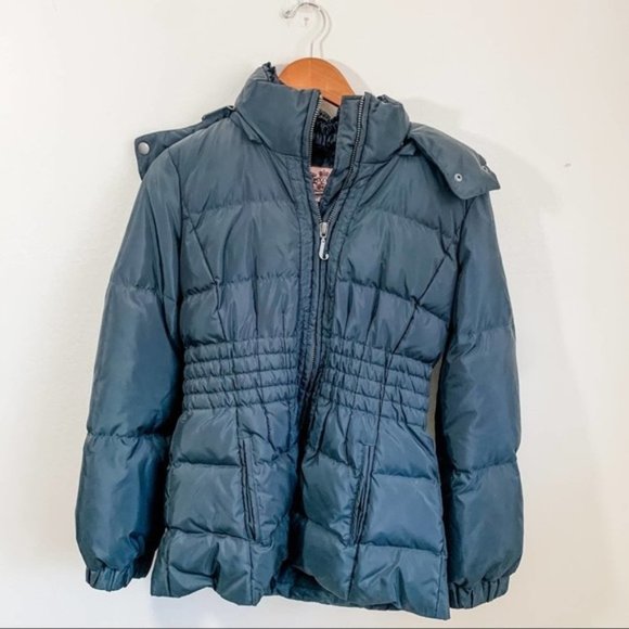 Juicy Couture Jackets & Blazers - Juicy Couture Blue Hooded Winter Puffer Jacket